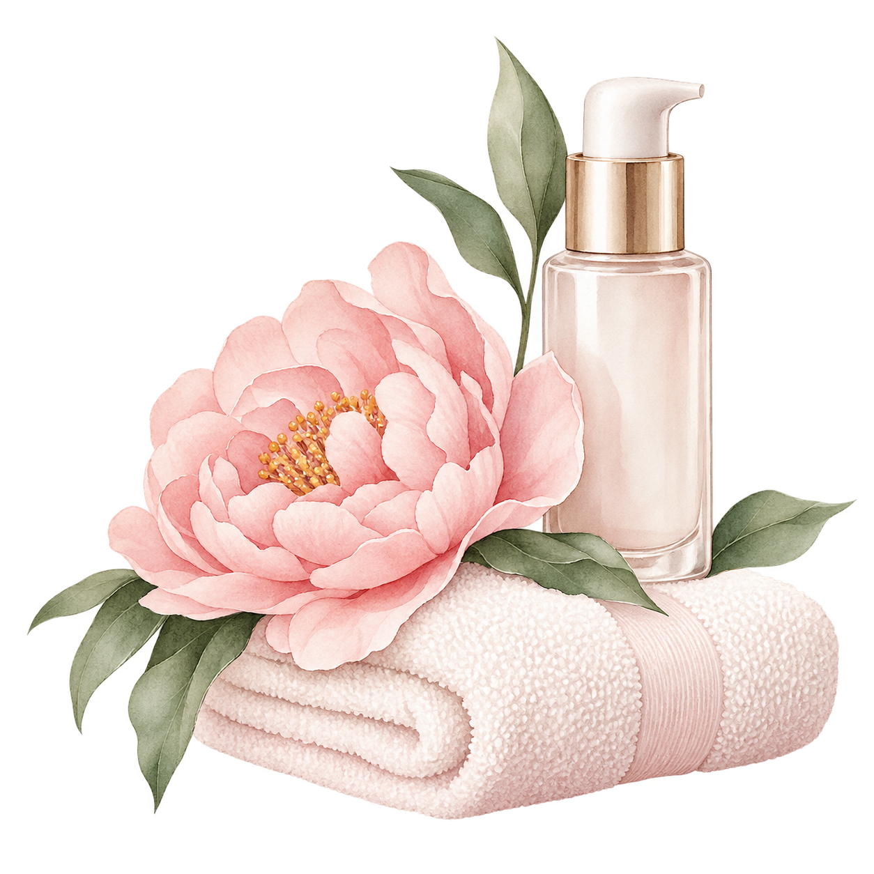 Watercolor beauty still life illustration