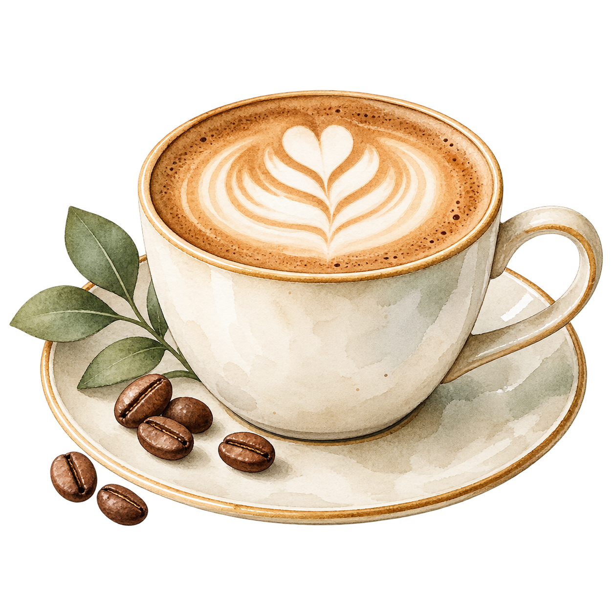 Watercolor coffee cup illustration
